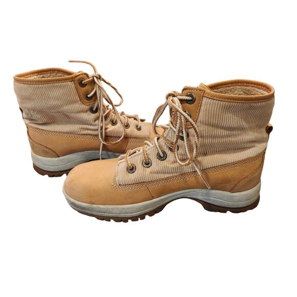 Skechers Y2K Boots Womens Sz 8 Wheat Tan Tough Roll Ankle Boot Lined - Picture 5 of 12